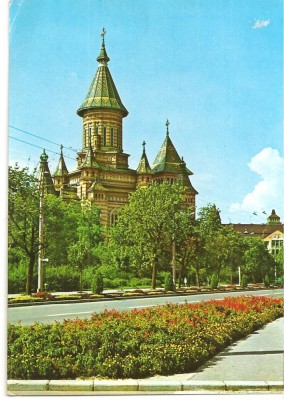 CPI (B3677) TIMISOARA, CATEDRALA ORTODOXA, EDITURA OSEDT, CIRCULATA, 1974, STAMPILE, TIMBRU, BARCA foto