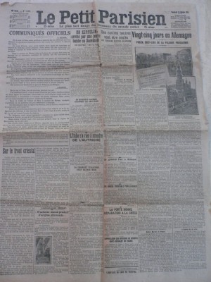 ZIAR PRIMUL RAZBOI MONDIAL - LE PETIT PARISIEN - 19 FEBRUARIE 1915 - RELATARI INTERESANTE DE PE FRONT foto