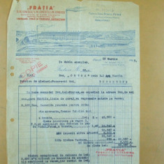 Factura Fratia D. M. Ionescu V. M. Ionescu I. M. Ionescu Societate de caramida, tigla si produse refractare Bucuresti 1943