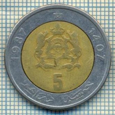 4313 MONEDA - MAROC - 5 DIRHAMS - anul 1407 (1987 ) -starea care se vede