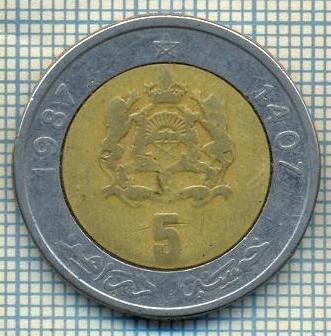 4313 MONEDA - MAROC - 5 DIRHAMS - anul 1407 (1987 ) -starea care se vede foto