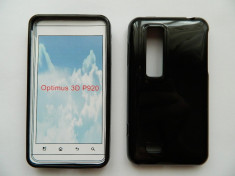 Husa KSIX TPU Silicon GEL Glossy Black pt LG Optimus 3D P920 foto