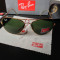 ochelari de soare RAY BAN 3025 aviator rama aurie-lentila verde
