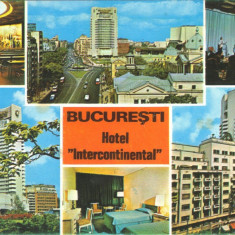 Carte postala CP B021 Bucuresti -Hotel Intercontinental - circulata 1977 [I]