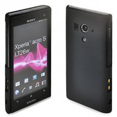 husa protectie mesh neagra Sony Ericsson Xperia Acro S LT26w + folie protectie ecran + expediere gratuita foto