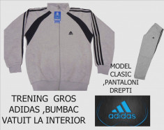 TRENINGURI ADIDAS ,MATERIAL BUMBAC GROS -VATUIT LA INTERIOR ,MODEL CLASIC ,PANTALONI DREPTI ,LIVRARE GRATUITA foto