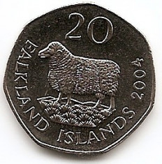 Insulele Falkland 20 Pence 2004 KM-134 UNC !!! foto