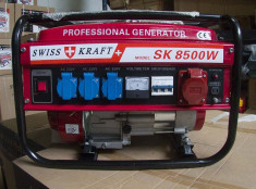 GENERATOARE DE CURENT SWISS KRAFT,12V,220V,380V,MOTOR PATRU TIMPI,8.5KW,6.5 CP,-LIVRARE GRATUITA foto