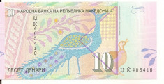 LL bancnota Macedonia 10 dinari 2007 UNC foto