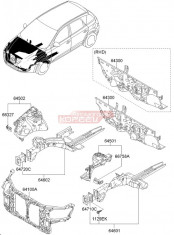 KIA CEED Lonjeron stanga fata |NOU| ORIGINAL KIA | 64601 1H010 foto