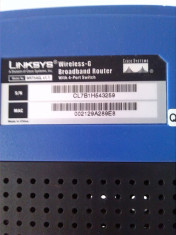 Router Broadband Wireless-G Linksys WRT54GL foto