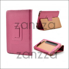 Husa Kindle FIRE piele roz STAND foto