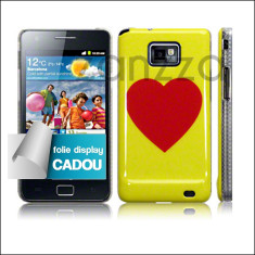 Husa Samsung Galaxy S2 i9100 Folie display CADOU Carcasa Protectie spate INIMA foto