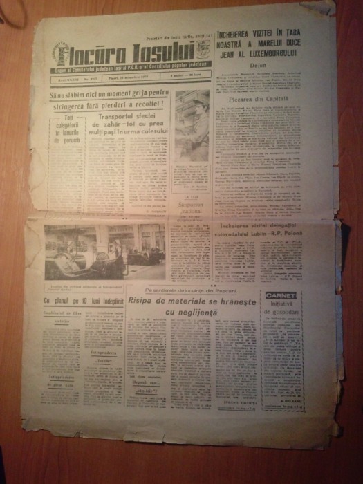 ziarul flacara iasului 29 octombrie 1976