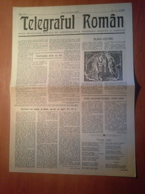 ziarul telegraful roman 15 martie 1990-foaie editata de ariepiscopia sibiului ) foto