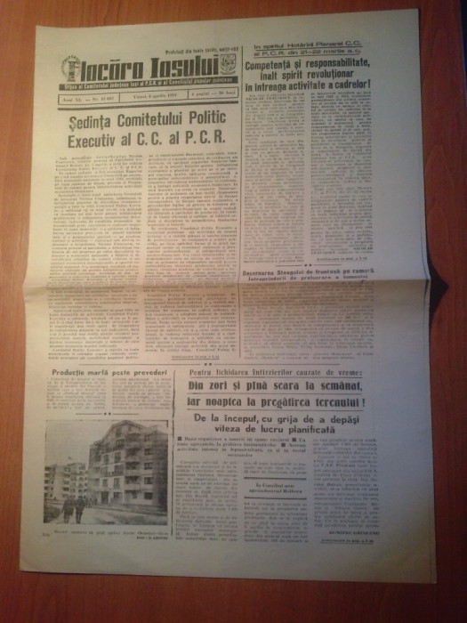 ziarul flacara iasului 6 aprilie 1984