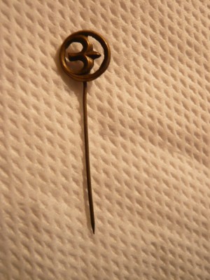 Insigna veche de Aviatie , alama , d= 1,1 cm foto