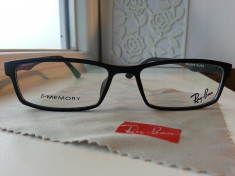 Ochelari rame vedere Ray Ban, plastic flexibil, negri,13 g greutate foto