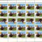 SD Romania 2004 LP1633-Romania membra NATO, coala de 25,cu 5 per. tete-beche,MNH