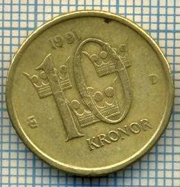 4380 MONEDA - SUEDIA - 10 KRONOR - ANUL 1991 -MEDAL -starea care se vede