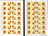 SD Romania 2005 LP1691+1691a-50 ani EUROPA-CEPT, dant.si ned., coli 7 serii, MNH