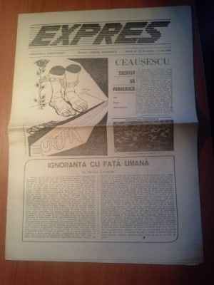 ziarul expres 27 aprilie -3 mai 1990 foto
