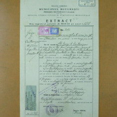 Extract Act de nastere Primaria Sectorului 1 central + biletul oficiului starii civile