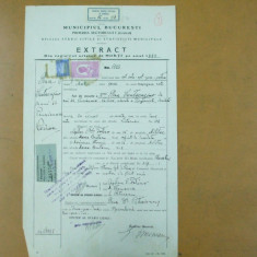 Extract Primaria Bucuresti Sectorul 1 central 1884 act deces