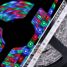 ROLA Banda cu LED RGB WATERPROOF IP65 ( pt exterior ) SMD LEDURI 3528 300 LED - 5 metri - NOU foto