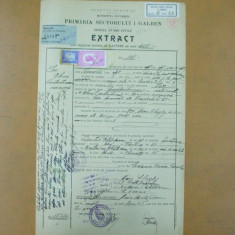 Extract Primaria Bucuresti Sectorul 1 galben 1888 act nastere