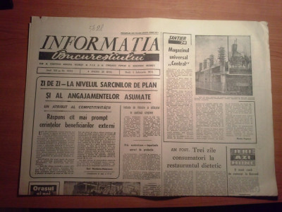 ziarul informatia bucurestiului 5 februarie 1974 foto