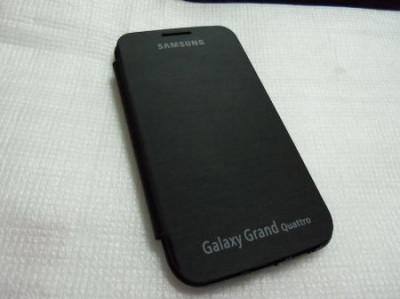 Husa Samsung Grand Quattro side flip inscriptionata foto