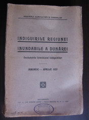 INDIGUIRILE REGIUNEI INUNDABILEA DUNAREI, DESATERILE COMISIUNEI INDIGUIRILOR, IAN- APRIL 1929,I. VIDRASCU BUC. foto