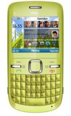 Vand Nokia C3 nou nout, la cutie, fara garantie, culoare lime green (verde), cu incarcator si accesorii foto