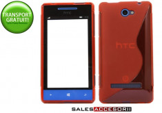 HUSA HTC WINDOWS PHONE 8S SILICON GEL TPU S-LINE ROSIE - TRANSPORT GRATUIT POSTA RO! foto
