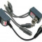 Video balun cu Power si Audio ,permite trasmisia semnalului prin cablu FTP/UTP