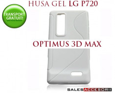 HUSA LG OPTIMUS 3D MAX P720 SILICON GEL TPU S-LINE ALBA - TRANSPORT GRATUIT foto