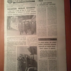 ziarul informatia bucurestiului 24 aprilie 1980-ceausescu la intre. semanatoarea