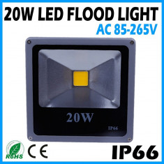 Proiector slim LED 20w Lumina rece Rezistent la exterior. IP66 20 w foto