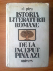 n1 Al. Piru - Istoria Literaturii Romane de la Inceput pana Azi foto