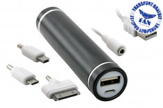 Acumulator Extern 2600 mAh (inclusiv conectori iPHONE 4/4S, micro USB, mini USB) (Fan Courier gratuit) foto