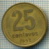 4592 MONEDA - ARGENTINA - 25 CENTAVOS - ANUL 1992 -starea care se vede