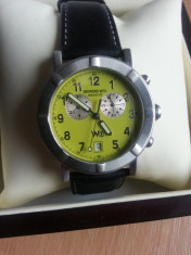 Ceas de lux RAYMOND WEIL PARSIFAL W1 barbatesc Cronograf. Cadran Verde. Ref. 8000 NOU!!! Pret retail 850 USD! foto