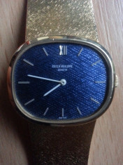 Ceas PATEK PHILIPPE GOLDEN ELLIPSE barbatesc AUR MASIV 18 K, original, impecabil foto