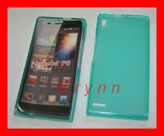 GC220b - Husa gel TPU Huawei Ascend P6 - albastru + FOLIE - TR 2 LEI PT AVANS! foto