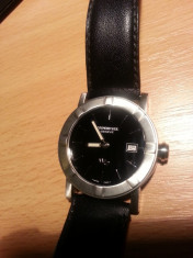 Ceas de lux RAYMOND WEIL PARSIFAL W1 barbatesc. Cadran negru. Inox. Ref. 6000 NOU!!! Pret retail 450 EURO! foto