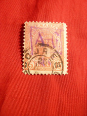 Timbru 15 Bani rosu Spic de Grau ,stamp.comerciala de mana AzG mov foto