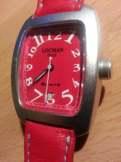 Ceas de lux LOCMAN unisex rosu. Ref. 4088. Carcasa aluminiu. NOU!!! Pret retail 490 USD!!! foto