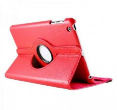 Husa Apple iPad 2 3 4 Retina Piele ecologica interior velur tip stand rotativa 360 grade - ROSIE foto