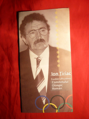 Ion Tiriac - Caiet Reclama pt. Candidatura la Comitetul Olimpic Roman foto